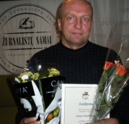 Vladimiro Beresniovo nuotraukoje: kuklus,  geraširdis, bet principingas Kauno žurnalistas Arūnas Dambrauskas, sulaukęs savo jubiliejinio gimtadienio